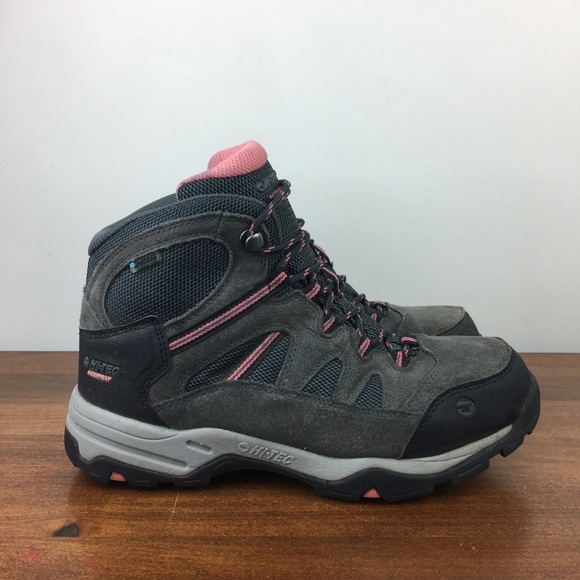 Hi-Tec Women’s Gray Pink 9102 Waterproof Lace Up Ankle Hiking Boots Size 7.5M. - Picture 10 of 11